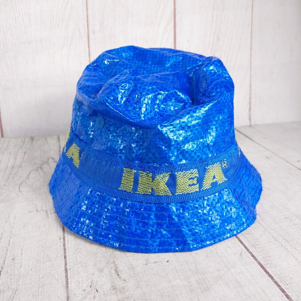 IKEA Knorva Unisex Blue Trakten Polypropylene Outdoor Festival Bucket Hat USED